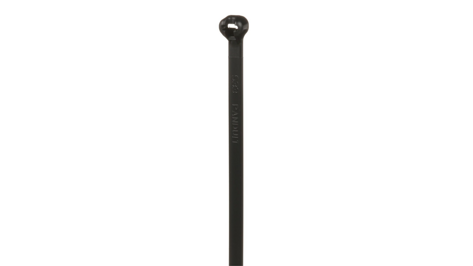 Panduit 6” 18lb. Black Heat Stabilized Dome-Top Barb Ty Cable Ties 1000/bag Part # BT1.5M-M30