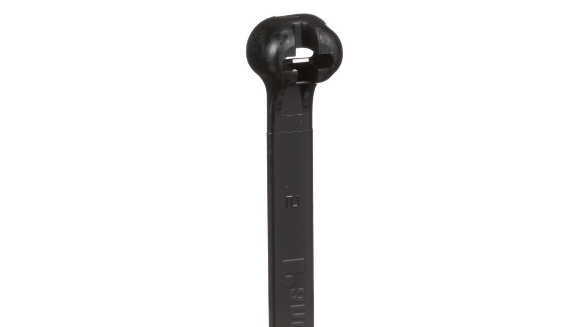 Panduit 8”  120lb UV Black Weather Resistant Dome-Top Barb Ty Cable Ties 250/bag Part # BT2LH-TL0