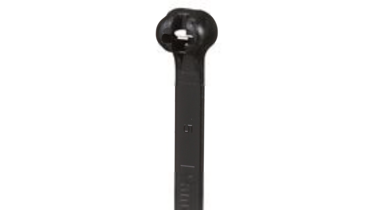 Panduit 8”  120lb UV Black Weather Resistant Dome-Top Barb Ty Cable Ties 250/bag Part # BT2LH-TL0