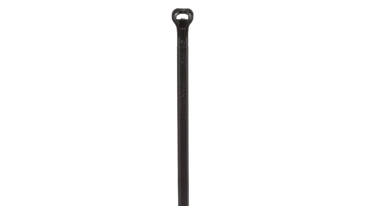 Panduit 8” 18lb. Black Heat Stabilized Dome-Top Barb Ty Cable Ties 1000/bag Part # BT2M-M30