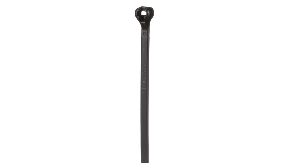 Panduit 8” 18lb. Black Heat Stabilized Dome-Top Barb Ty Cable Ties 1000/bag Part # BT2M-M30