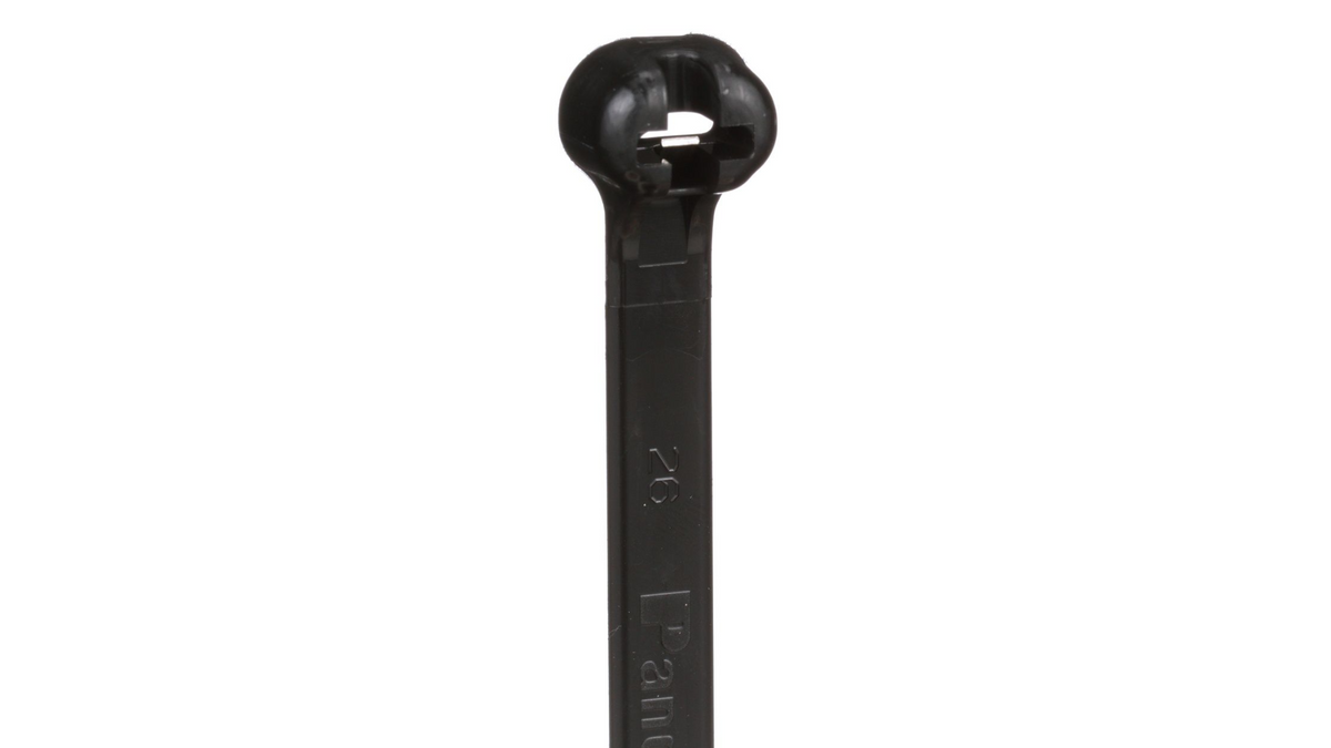 Panduit 11” 120lb. UV Black Weather Resistant Dome-Top Barb Ty Cable Ties 50/bag Part # BT3LH-L0