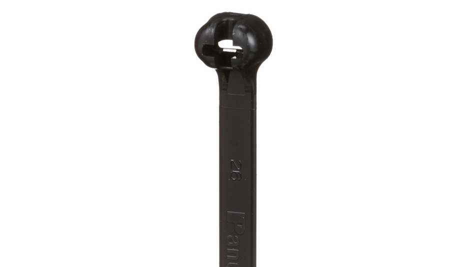 Panduit 11” 120lb. UV Black Weather Resistant Dome-Top Barb Ty Cable Ties 50/bag Part # BT3LH-L0