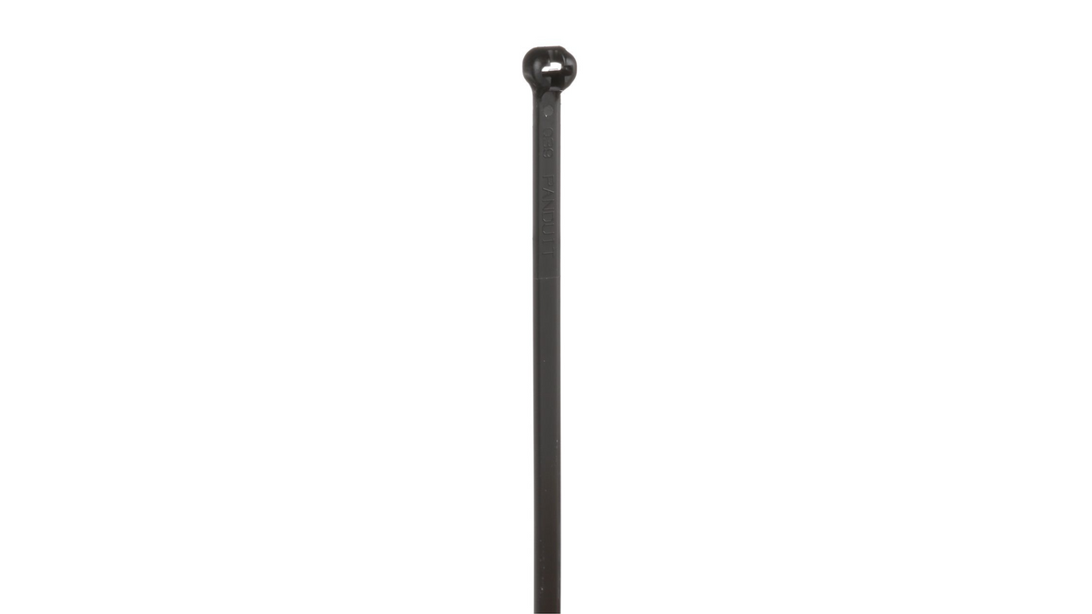 Panduit 12” 50lb. Black Heat Stabilized Dome-Top Barb Ty Cable Ties 1000/bag Part # BT3S-M30
