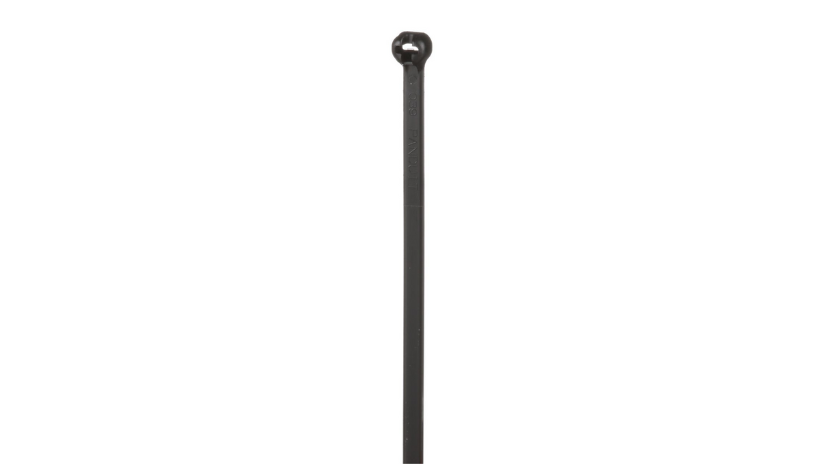 Panduit 12” 50lb. Black Heat Stabilized Dome-Top Barb Ty Cable Ties 1000/bag Part # BT3S-M30
