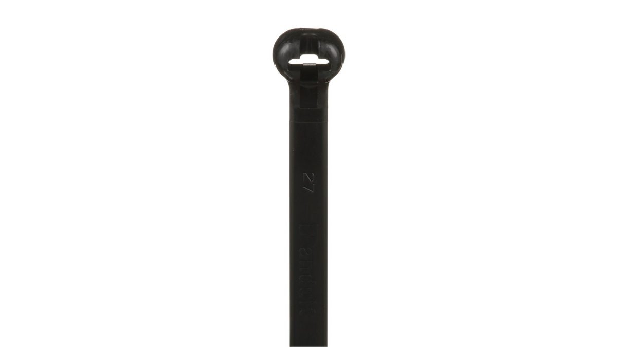 Panduit 27” 120lb. Black UV Weather Resistant Dome-Top Barb Ty Cable Ties 100/bag Part # BT8LH-C0