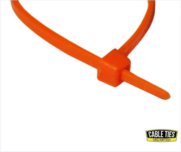 4" 18lb Orange Cable Ties 100/bag Part # C4-18-Orange