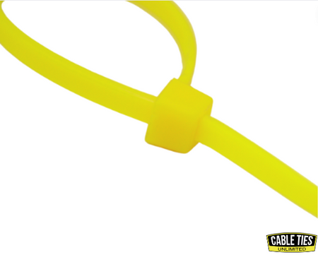 4" 18lb Yellow Cable Ties 100/bag Part # C4-18-Yellow