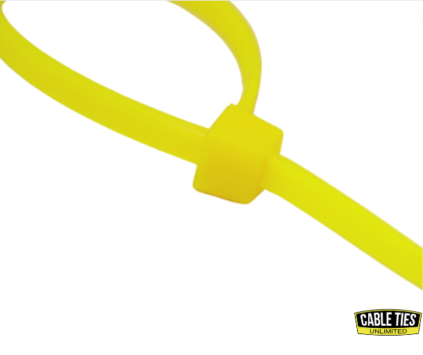 4" 18lb Yellow Cable Ties 100/bag Part # C4-18-Yellow
