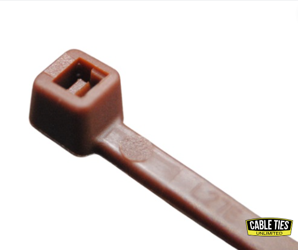 4" 18lb Brown Cable Ties 100/bag Part # C4-18-Brown