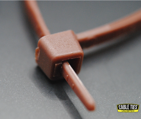 4" 18lb Brown Cable Ties 100/bag Part # C4-18-Brown