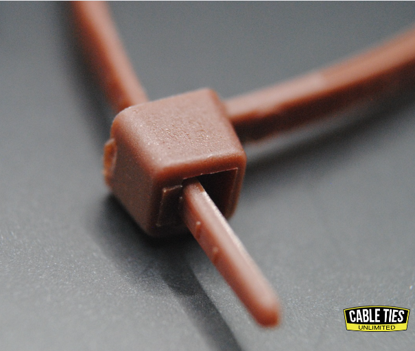 4" 18lb Brown Cable Ties 100/bag Part # C4-18-Brown