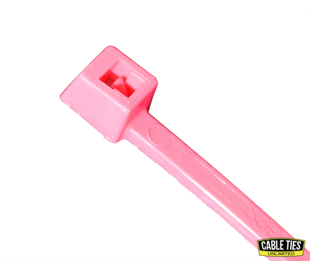 4" 18lb Florescent Pink Cable Ties Part # C4-18-Flo Pink 100/Bag