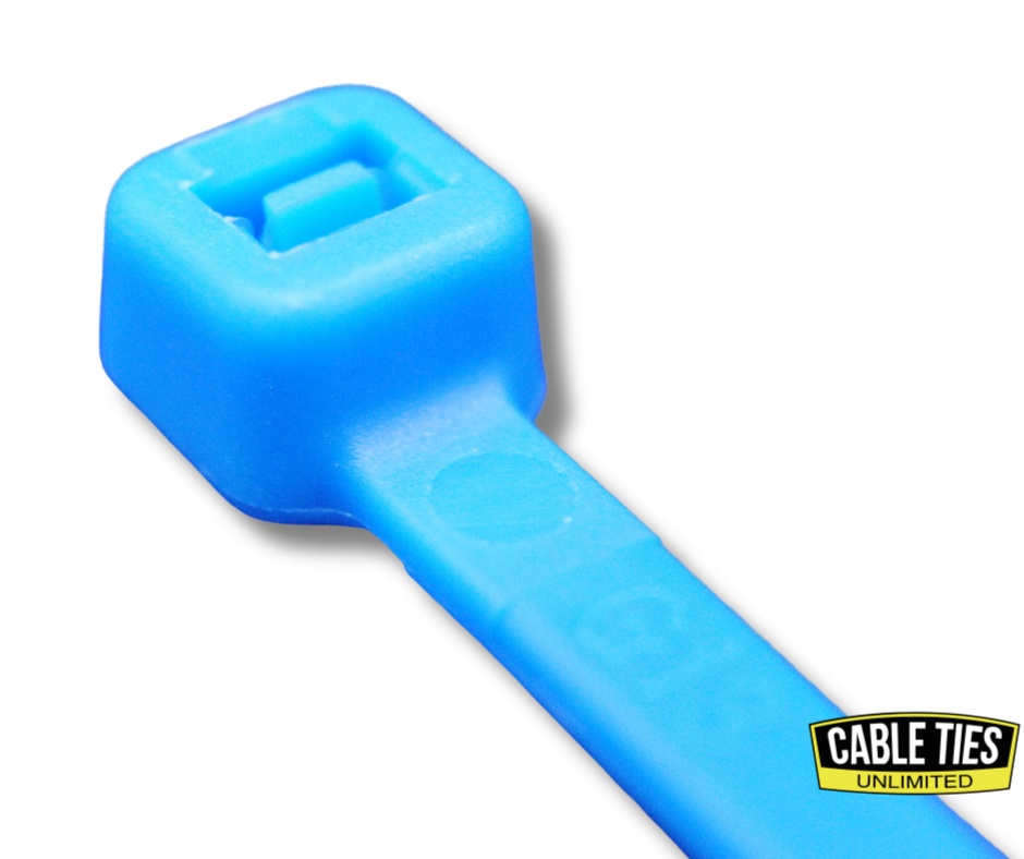 6" 40lb Florescent Blue Cable Ties 100/bag Part # C6-40-Flor Blue 3