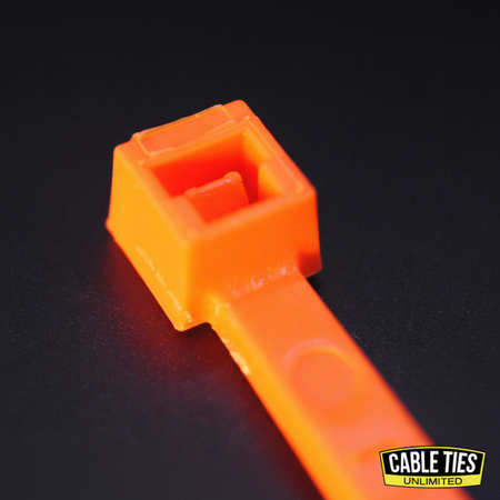 6" 40lb Florescent Orange Cable Ties 100/bag Part # C6-40-Flor Orange 1