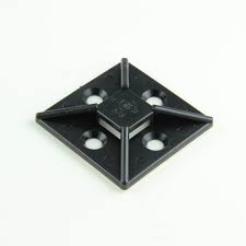 .50" UV Black Adhesive Cable Tie Mounts 100/bag Part # CM50-0C
