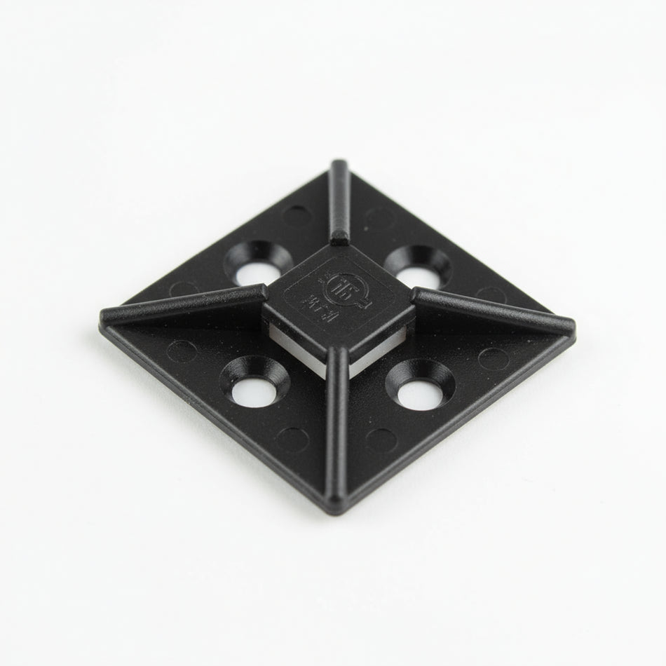 .50" UV Black Adhesive Cable Tie Mounts 100/bag Part # CM50-0C