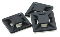.50" UV Black Adhesive Cable Tie Mounts 100/bag Part # CM50-0C