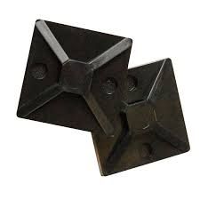 .50" UV Black Adhesive Cable Tie Mounts 100/bag Part # CM50-0C