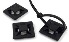 .50" UV Black Adhesive Cable Tie Mounts 100/bag Part # CM50-0C