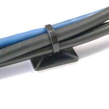 .50" UV Black Adhesive Cable Tie Mounts 100/bag Part # CM50-0C