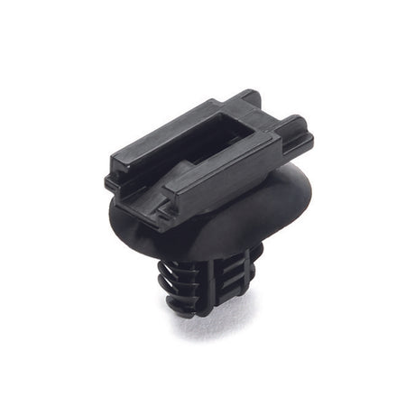 HellermannTyton 151-01246 Connector Clip w/Oval Fir Tree, 0.51 - 6.75 mm Panel Thickness, Hole Dia. 6.2–13.0mm, PA66HIRHS, Black, 5000/ctn