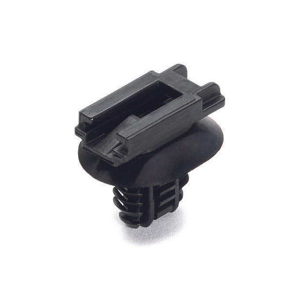 HellermannTyton 151-01246 Connector Clip w/Oval Fir Tree, 0.51 - 6.75 mm Panel Thickness, Hole Dia. 6.2–13.0mm, PA66HIRHS, Black, 5000/ctn