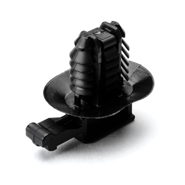 HellermannTyton 151-01286 Connector Clip w/Oval Fir Tree, 0.51 - 6.75 mm Panel Thickness, Hole Dia. 6.2–13.0mm, PA66HIRHS, Black, 4000/ctn