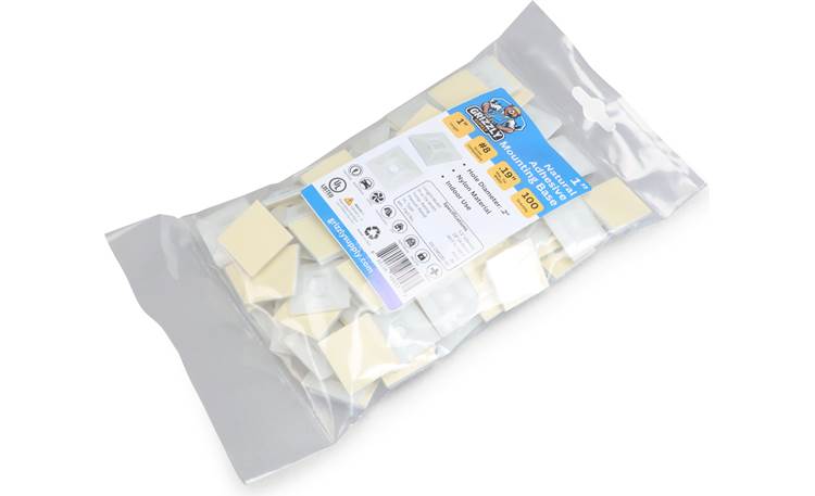 1" Natural 4-Way Adhesive Cable Mounts 100/bag