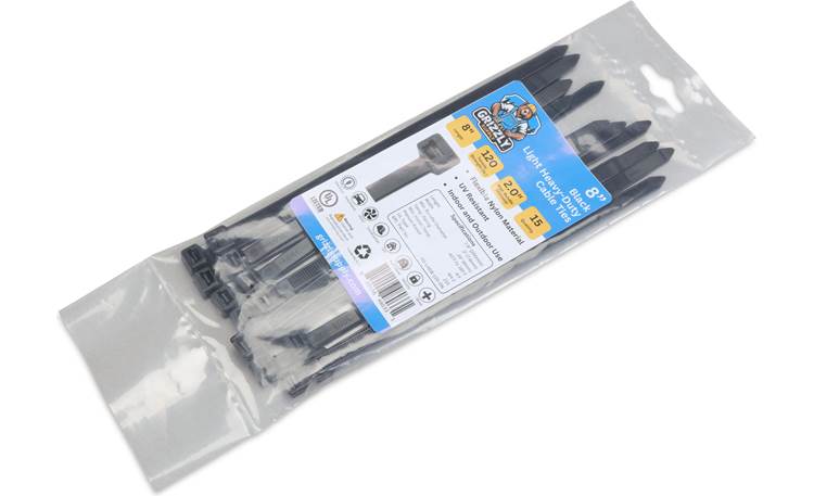 8" 120lb BlackUV Cable Tie 15/bag