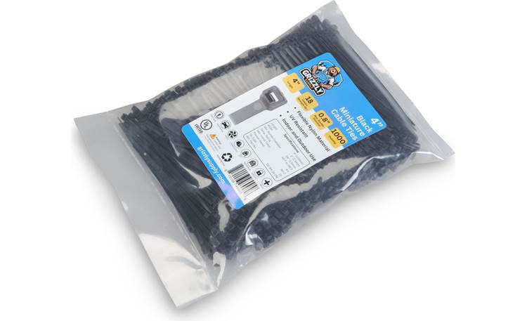 4" 18lb BlackUV Cable Tie 1000/bag