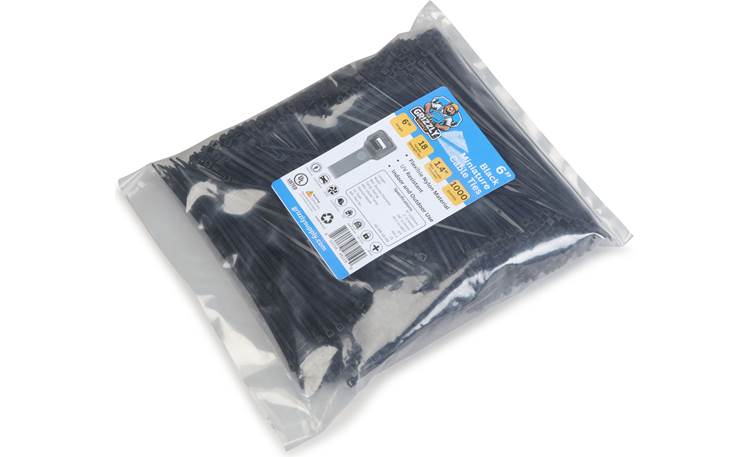 6" 18lb BlackUV Cable Tie 1000/bag