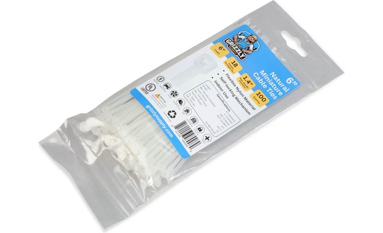 6" 18lb Natural Cable Tie 100/bag