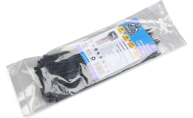 8" 18lb BlackUV Cable Tie 100/bag