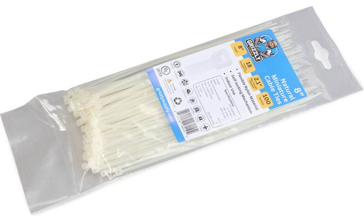 8" 18lb Natural Cable Tie 100/bag