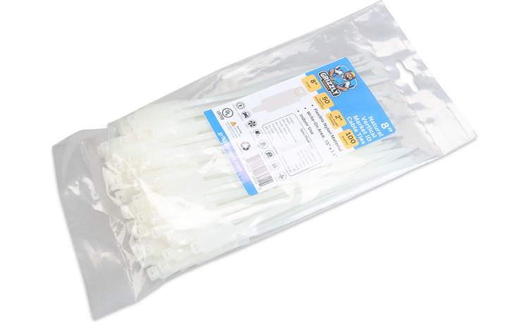 8" 50lb Verticle Marker ID Flag Cable Tie Natural 100/bag