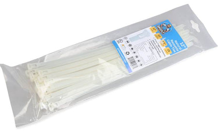 12" 50lb Natural Releasable Cable Tie 25/bag