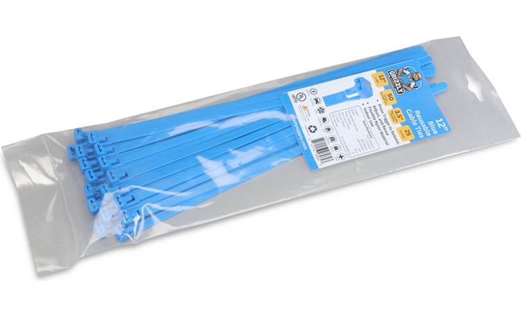 12" 50lb Blue Releasable Cable Tie 25/bag