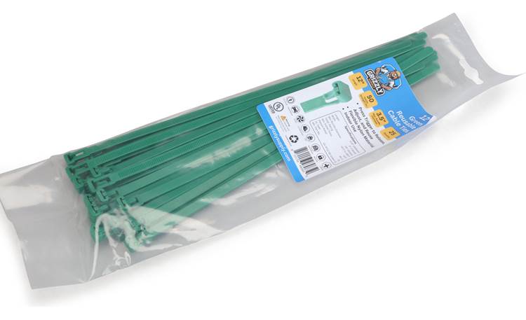 12" 50lb Green Releasable Cable Tie 25/bag