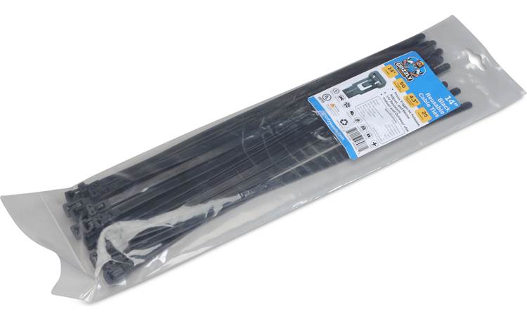 14" 50lb BlackUV Releasable Cable Tie 25/bag
