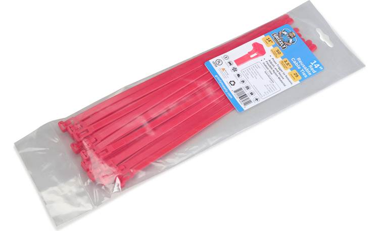 14" 50lb Red Releasable Cable Tie 25/bag