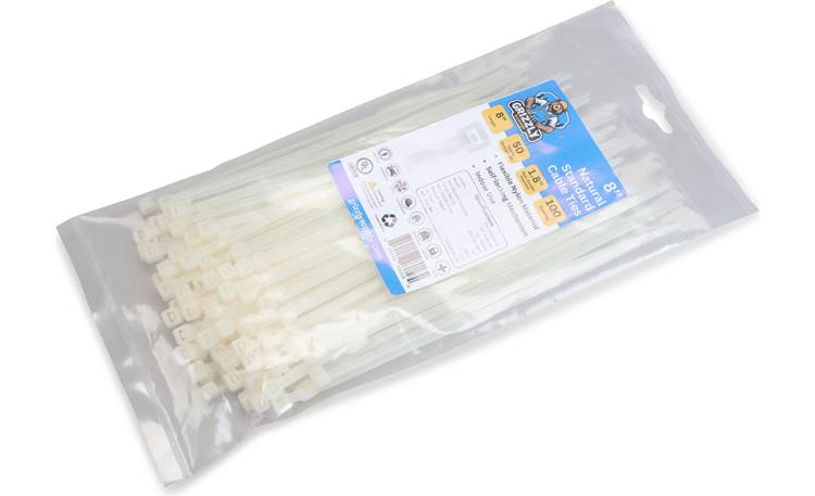 8" 50lb Natural Cable Tie 100/bag