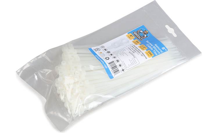 8" 50lb Natural Screw Mount Cable Tie 100/bag
