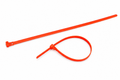 12" 50lb Flo Orange Releasable Cable Tie 25/bag