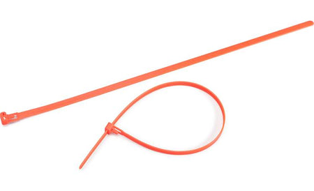 14" 50lb Flo Orange Releasable Cable Tie 25/bag