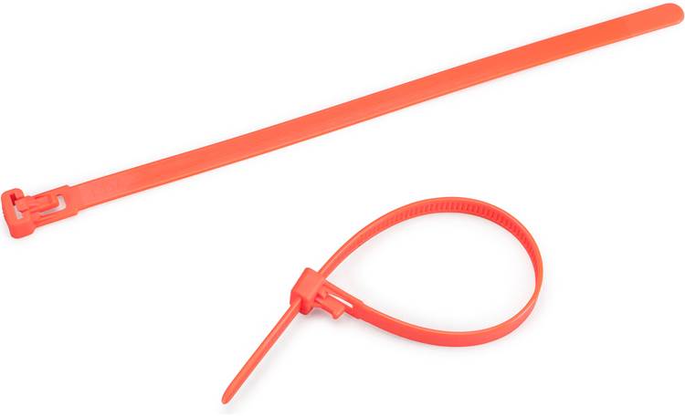 8" 50lb Flo Orange Releasable Cable Tie 25/bag