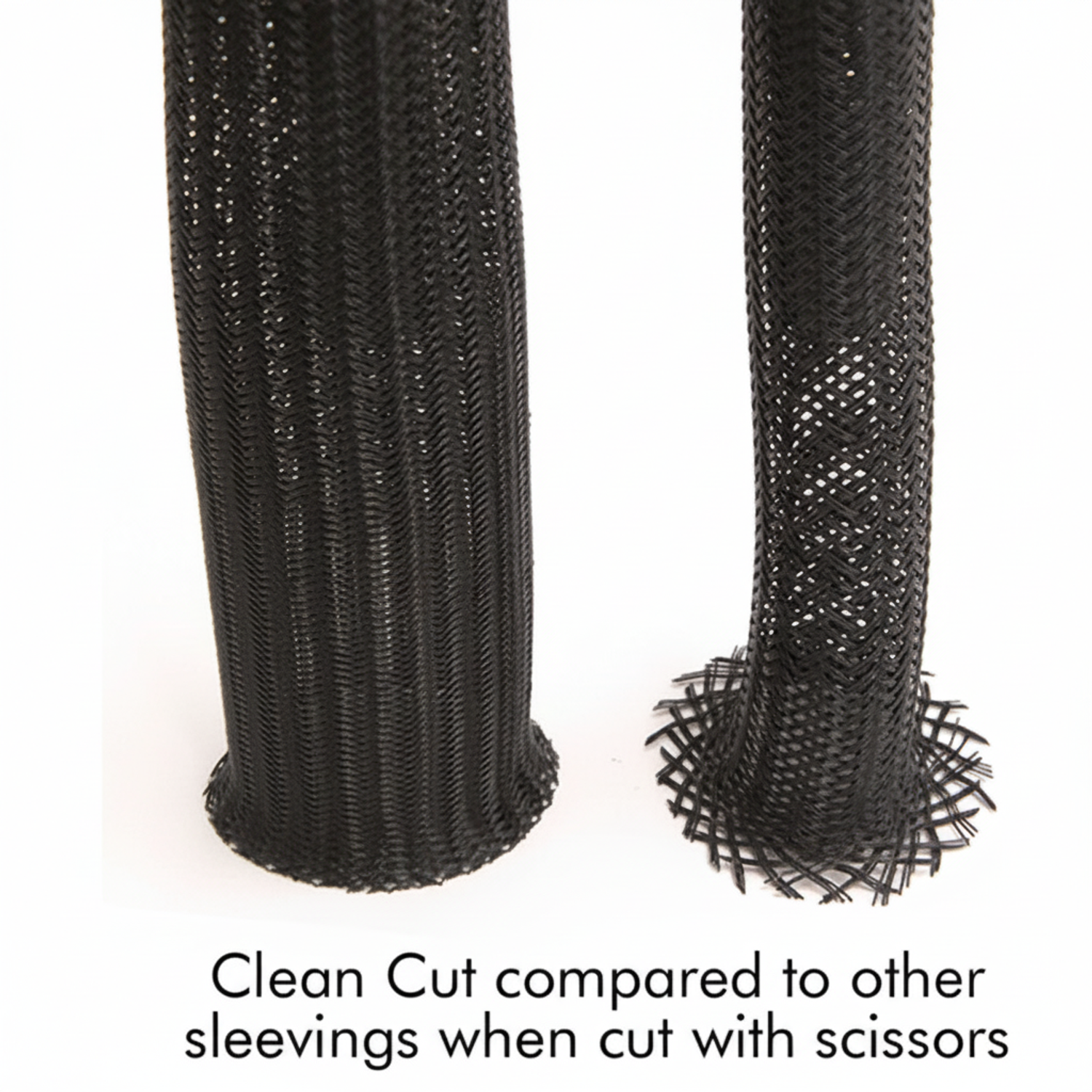 1/4” Black Techflex Clean Cut Fray Resistant Expandable Brai