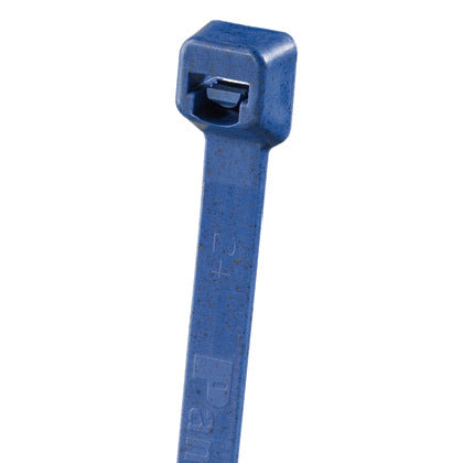 Panduit 14" 30lb Dark Blue Pan-Ty® Metal Detectable Polypropylene Cable Ties 100/bag Part #PLT4S-C186