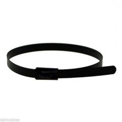Black Polyester Coated 316 Stainless Steel Cable Ties