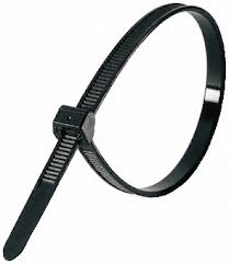 7.6" 50lb UV Black Cold Weather Frosty Cable Ties 100/bag Part # FT75-50-0C